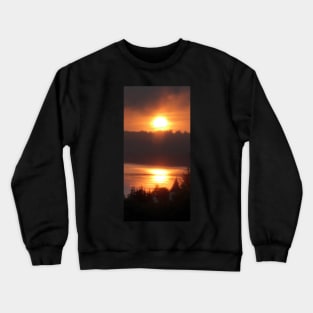 golden columbia river sunrise 4 Crewneck Sweatshirt